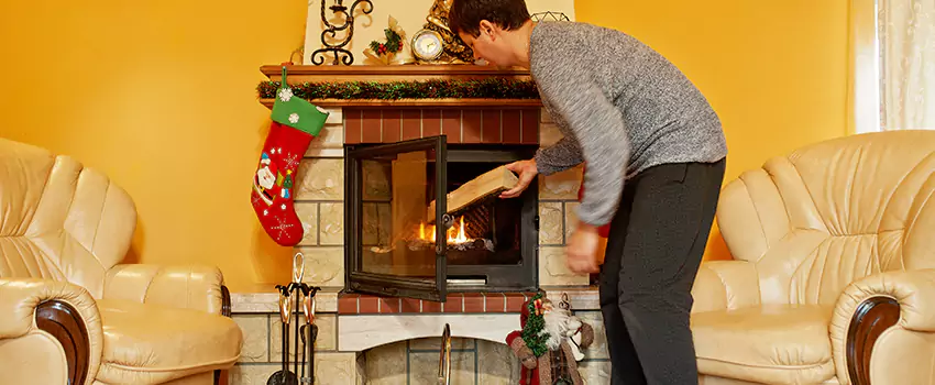 Rusted Metal Fireplace Restoration in Godfrey, Illinois