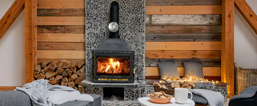 Thelin Hearth Products Direct Vent Gas Stove Fireplace Inspection in Godfrey, Illinois